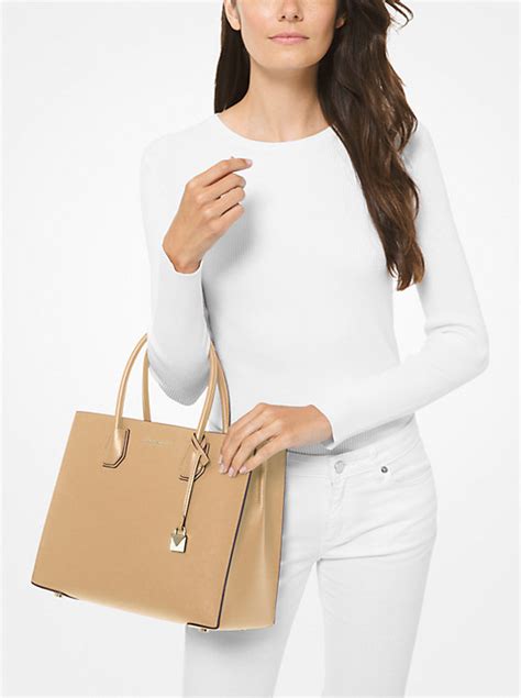 michael michael kors shopper mercer large aus saffianleder|MICHAEL Michael Kors Mercer Large Saffiano Leather Tote Bag .